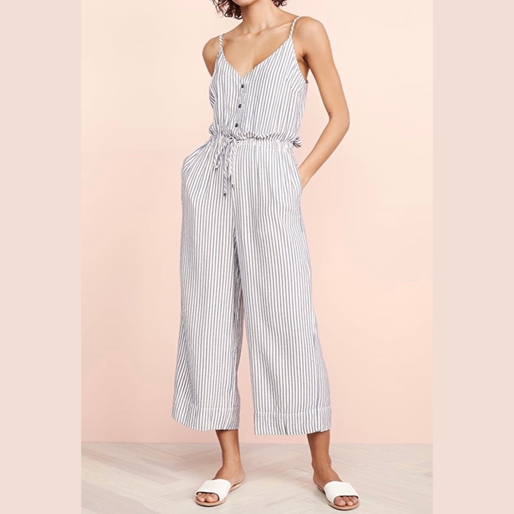 Splendid Stripe Tie Waist Jumpsuit - Picture 2 of 5